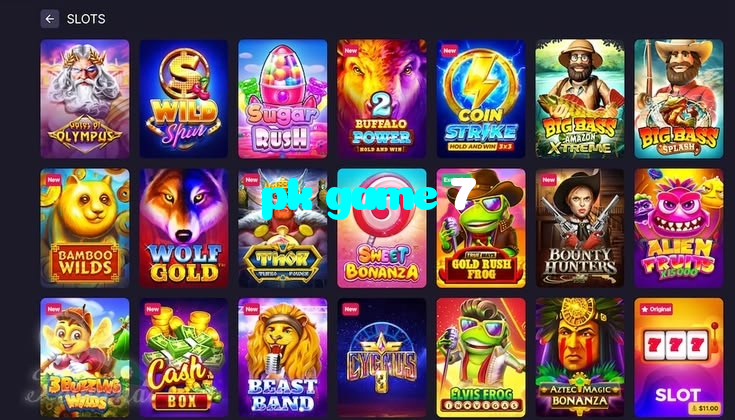pk game 7 casino presented on mobile device in Pakistan with slots and live games